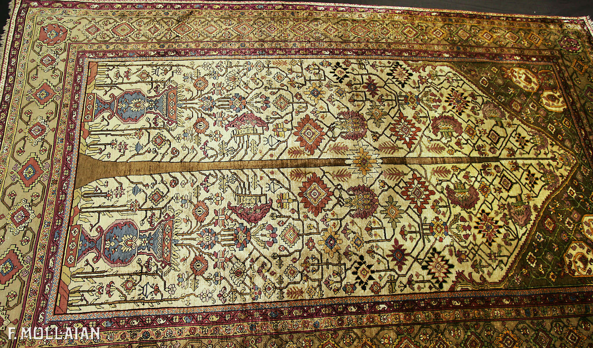 Teppich Persischer Antiker Farahan Seide n°:68957261